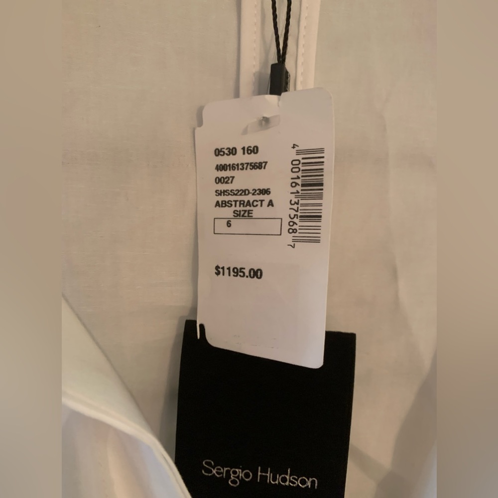 Sergio Hudson Mix Media Tie Top Dress. - Picture 12 of 12